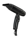Black hair dryer with 'Hybrid' branding on a white background