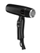Black hair dryer with hybrid and BaByliss branding on a white background