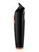 Black and orange hair trimmer on a white background