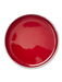 Red ceramic plate on a white background
