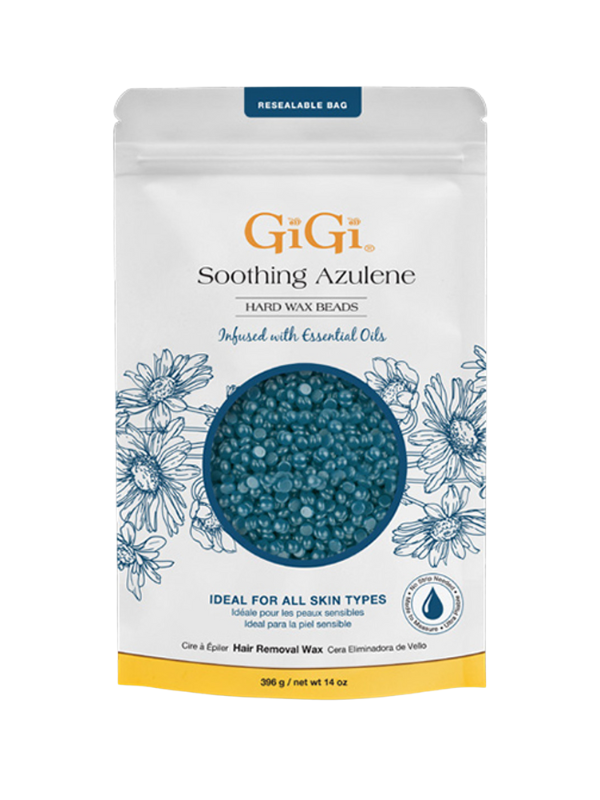Gigi Hard wax beads azulene on a white background
