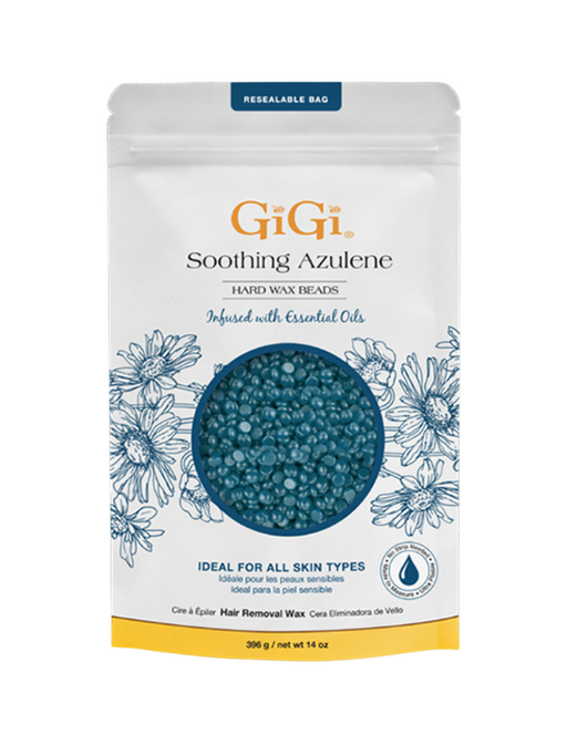 Gigi Hard wax beads azulene on a white background