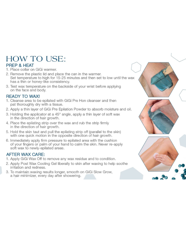 Gigi Hard wax beads azulene how to use 