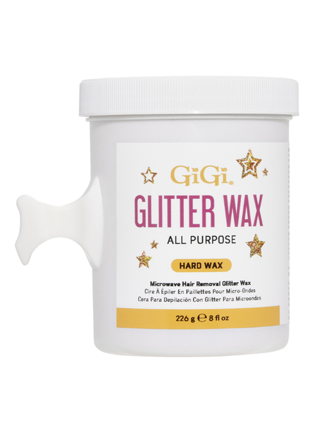 GiGi Microwave Glitter Hard Wax 8oz – Gentle Beeswax Formula for