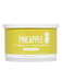 Neon soft wax container with pineapple flavor on a white background