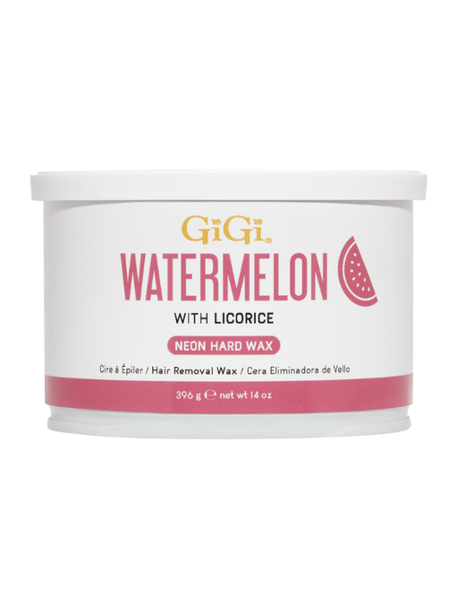GiGi Watermelon neon hard wax container on a white background