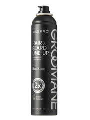 Black can of Groomane  Hair & Beard Line-Up spray on a white background