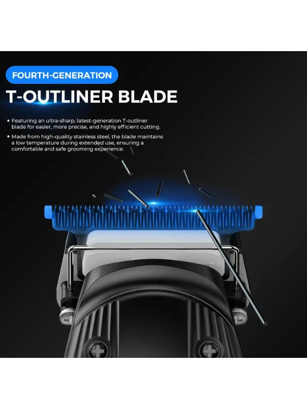 Hush Professional Low Noise Cordless Trimmer #T2 T-Blade 