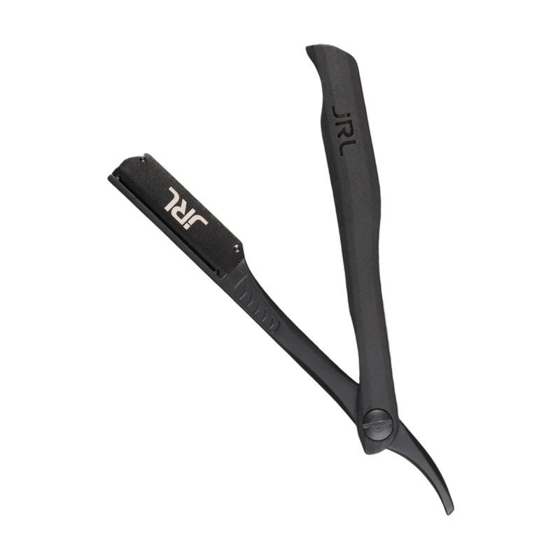 Black hair straightener with 'JRL' branding on a white background