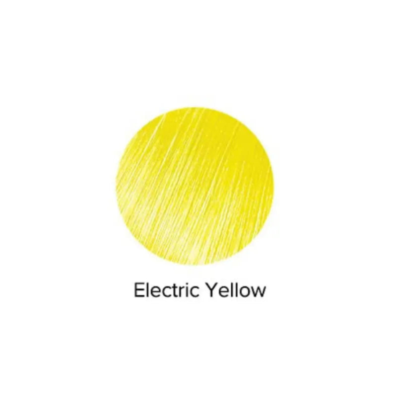 Solid electric yellow color swatch on a white background