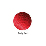 Red hair color swatch labeled 'Truly Red' on a white background