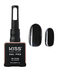 Kiss New York Gel Pro gel polish bottle with black nail polish on a white background