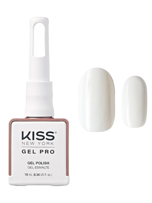 Kiss Gel Pro nail polish bottle with a white cap on a white background