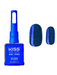 Kiss New York Gel Pro gel polish bottle with blue glittery nails on a white background