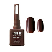 Kiss New York Gel Pro gel polish bottle with a swatch on a white background