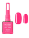 Kiss New York Gel Pro nail polish bottle with pink color swatches on a white background