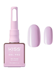 Kiss New York Gel Pro nail polish bottle with a matching nail color on a white background