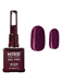 Kiss Gel Pro gel polish bottle with a sample of purple glittery nail color on a white background