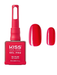 Red nail polish bottle with a matching nail color on a white background, featuring the KISS New York brand.