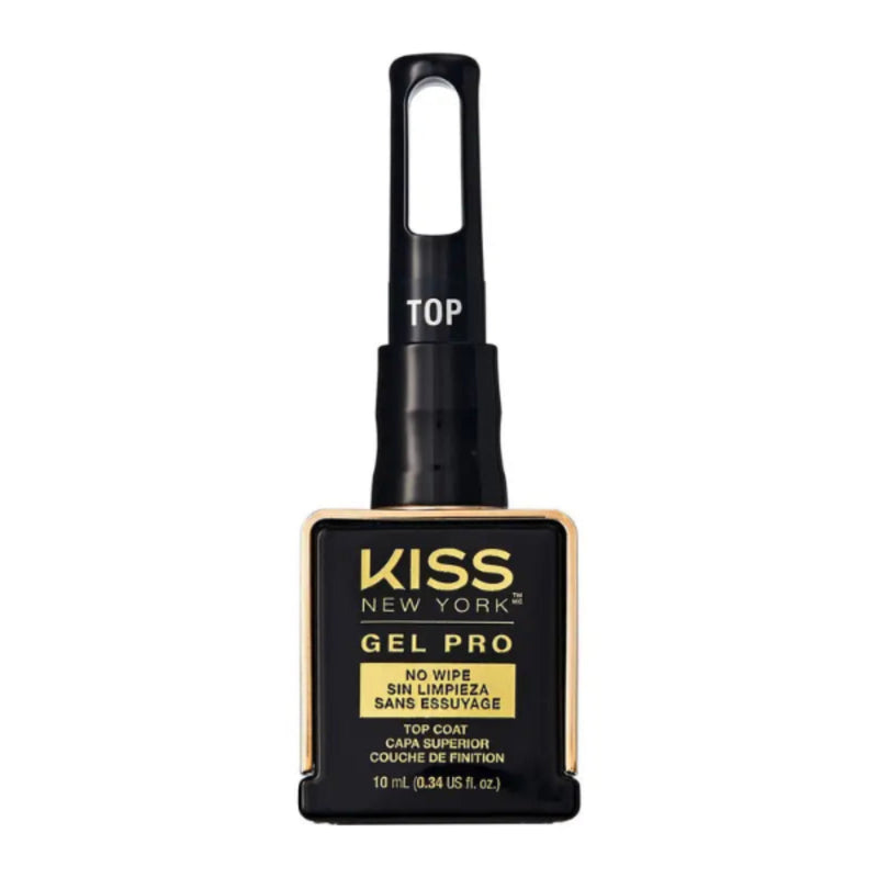 Kiss New York Gel Pro top coat bottle on a white background