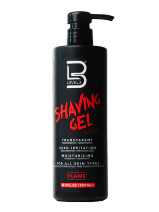 L3VEL3 Flame Transparent Shaving Gel Assorted Sizes