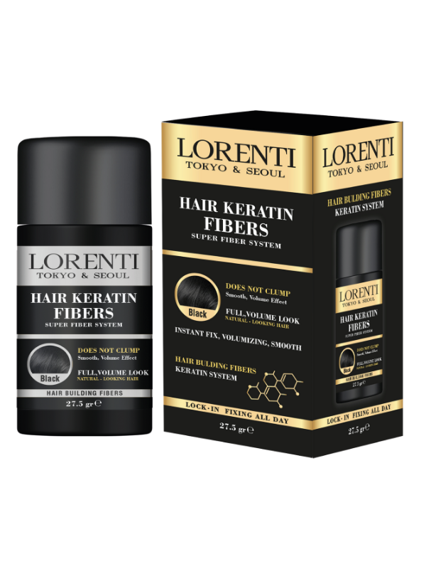 Lorenti Keratin Hair Fiber Black 27.5gr