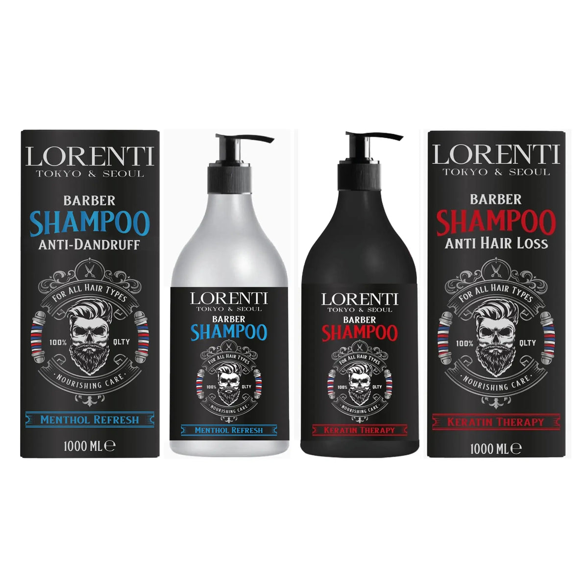 Lorenti Men Shampoo 1000ml Assorted Types — Vip Barber Supply