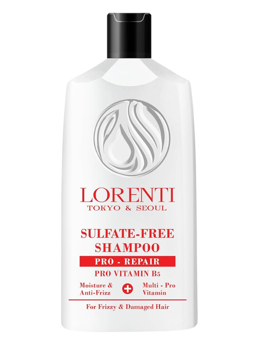 Lorenti sulfate-free shampoo bottle on a white background