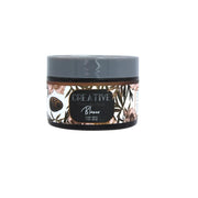 Jar with decorative label on a white background