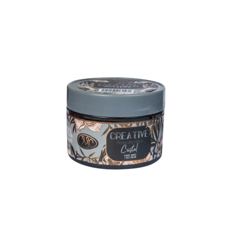 Jar of 'Creative' product with decorative label on a white background