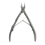 Pair of silver pliers on a white background