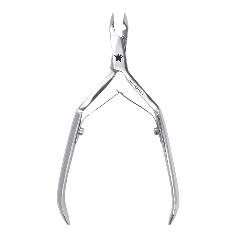 Metal nail clipper on a white background