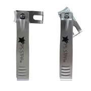 Two silver nail clippers with 'PS Star' branding on a white background