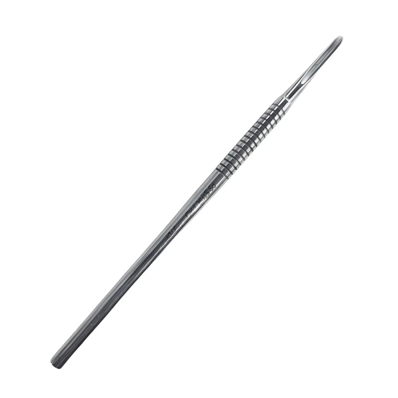 Gouge with textured surface on a white background