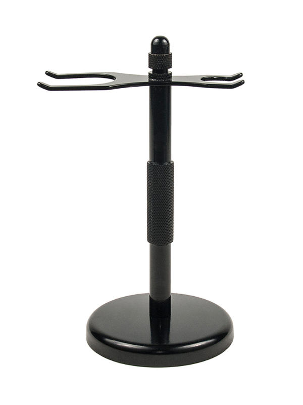 Soporte Parker Deluxe negro para maquinilla de afeitar y brocha de afeitar