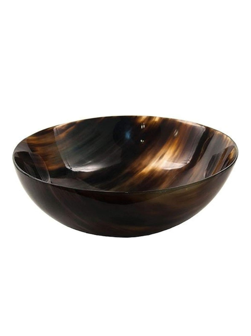 Brown glass bowl on a white background