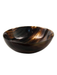 Brown glass bowl on a white background