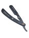 Black straight razor on a white background