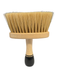 Brush with wooden handle and bristles on a white background