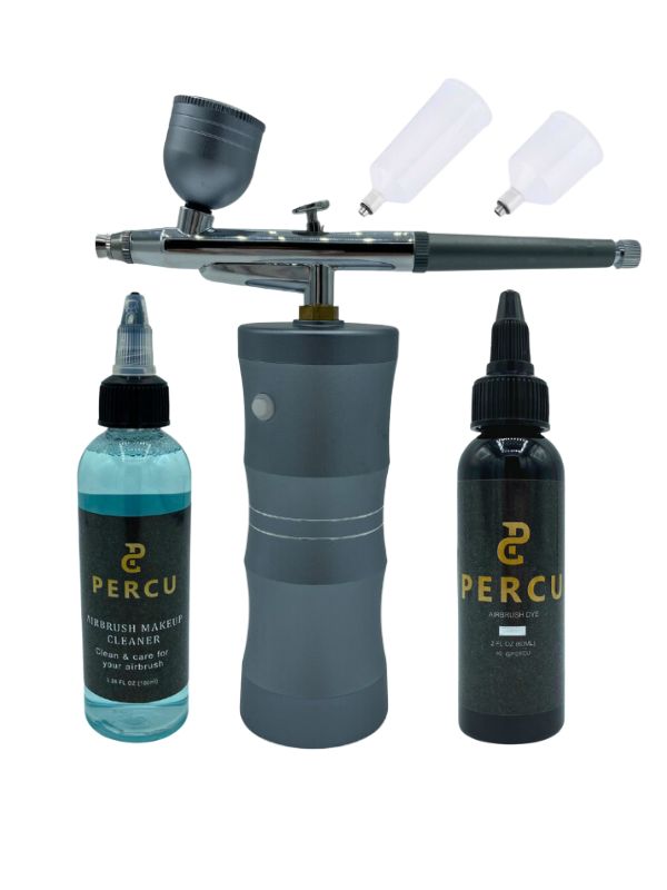 Percu Airbrush Dye Kit with Color Compressor