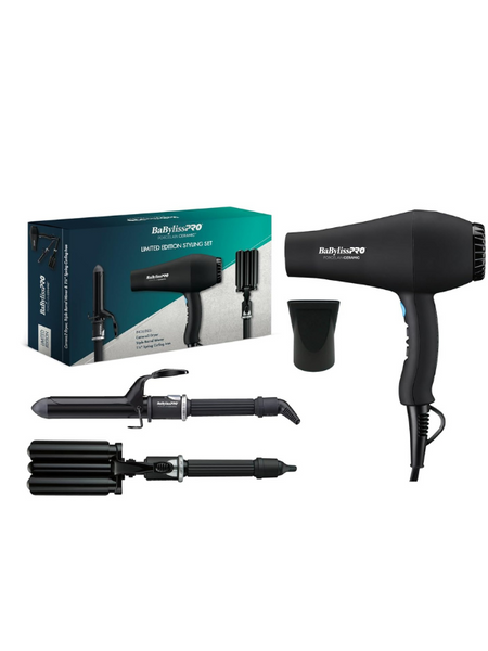 BabylissPRO Carrera Dryer & Triple Barrel Waver Curling Iron