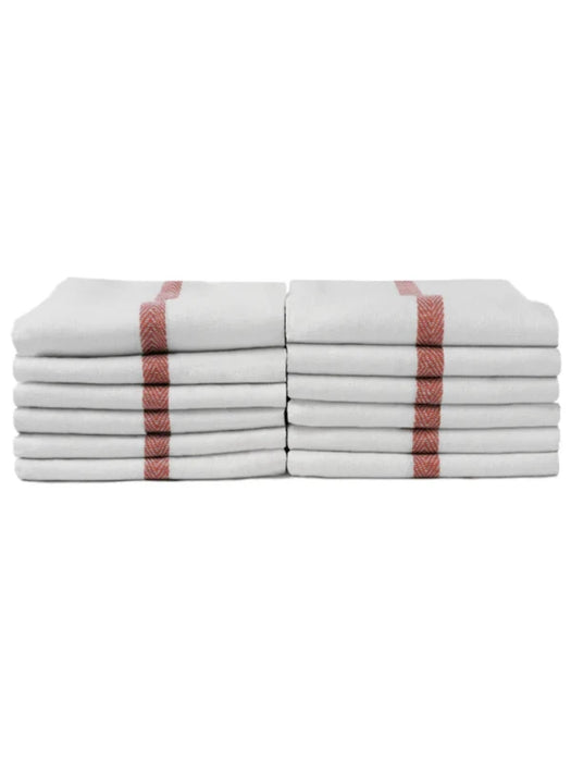 ProTex Bleach Guard Barber White with Assorted Colors Stripe 12 Pack