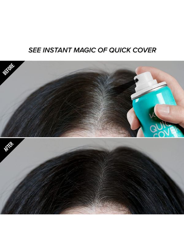 Kiss Quick Cover Root Touch Up Thickening Fiber Spray 3.38oz #QCF01