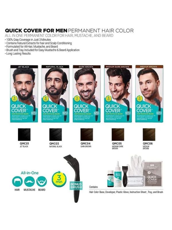 Kiss Quick Cover for Men Permanent Hair Color