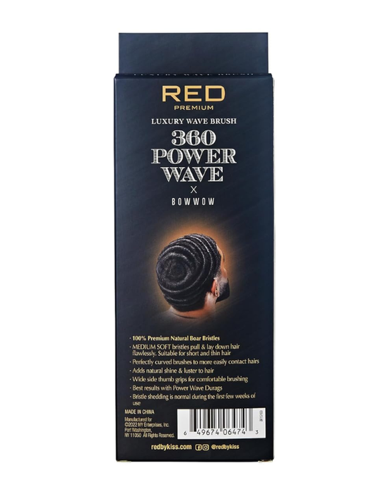 RED Premium 360 Power Wave Curve Medium Soft Black Club Brush #BR15