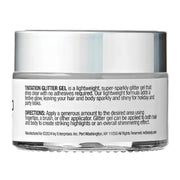 Jar of Tintation Glitter Gel with label on a white background