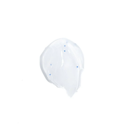 Clear gel with blue dots on a white background