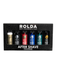 Box of Rolda after shave colognes on a white background