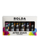 Box of Rolda after shave colognes with colorful design on a white background