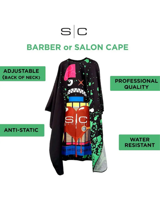 Stylecraft Radioactive Black Barber & Stylist Cape
